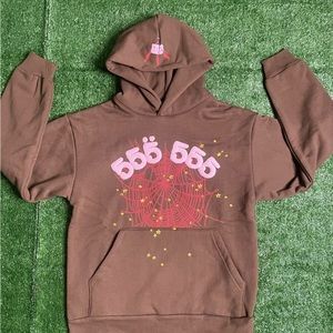 Men’s large Sp5der never worn brown 100%real